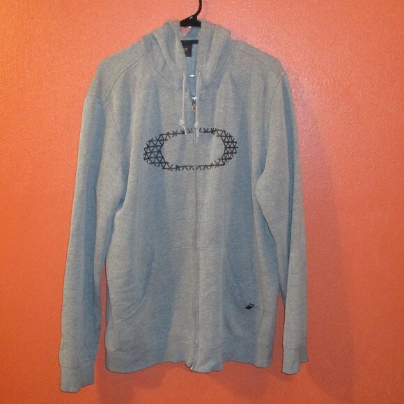 Oakley Other - Oakley Sport Men XX Large Gray Black Full Zip Pockets Long Sleeve Hooded Jacket